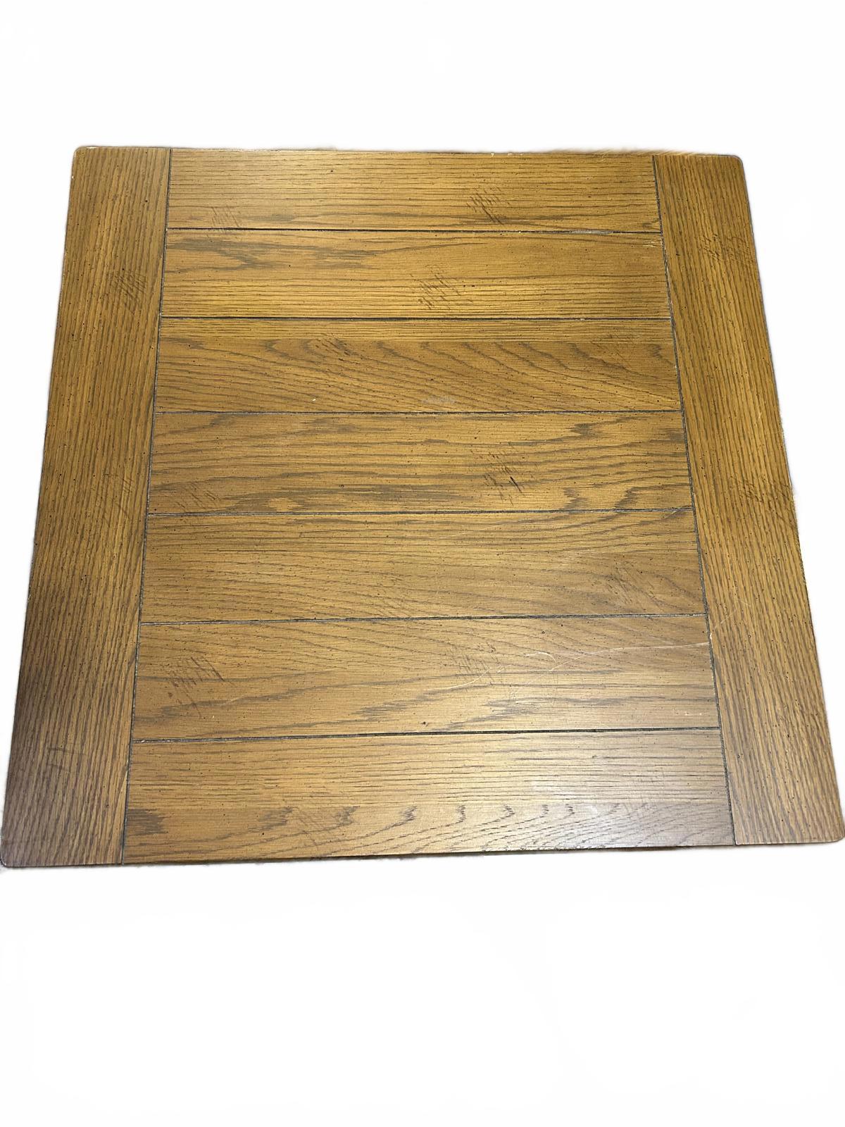 28" Square 24" tall Lane Furniture Wooden side Table with Hunter Green Legs