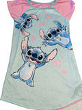 Disney Lilo and stitch summer nightgown, cool touch, pink and teal girls 10
