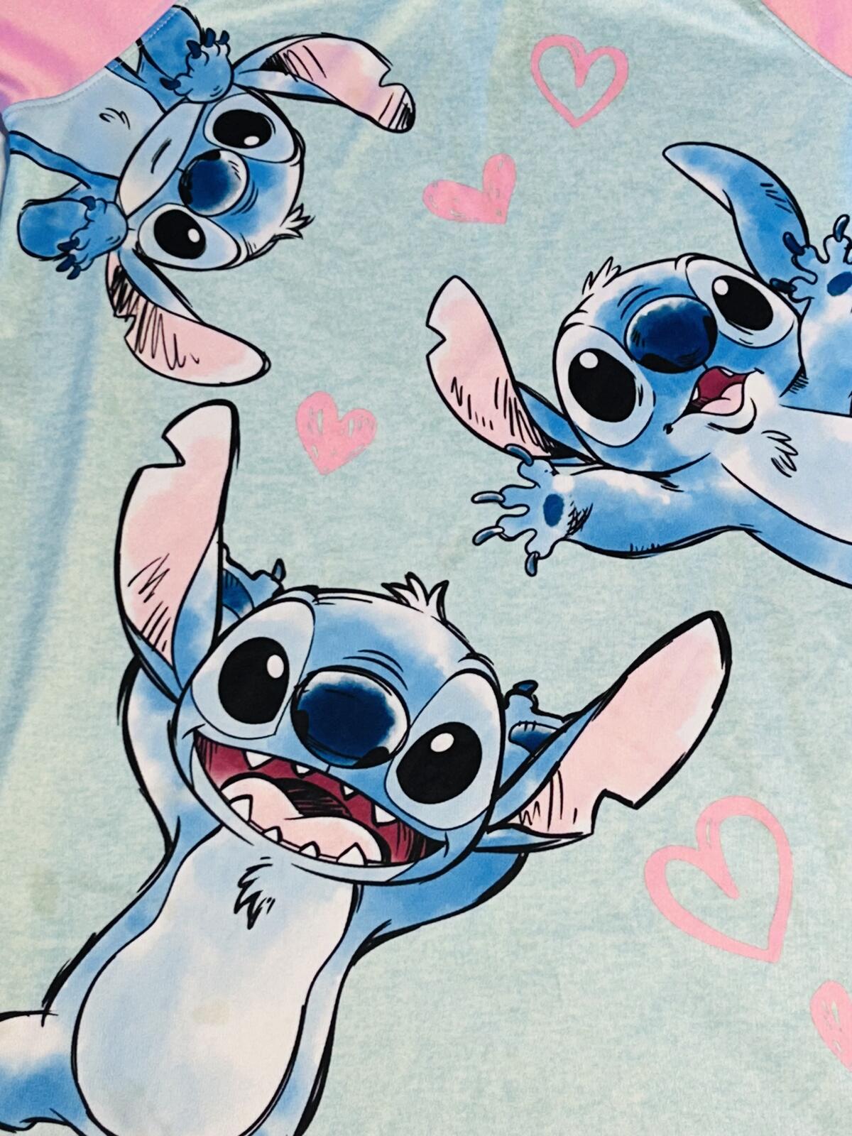 Disney Lilo and stitch summer nightgown, cool touch, pink and teal girls 10
