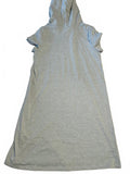 Fabkids T-shirt dress, gray unicorn hooded silver sequin pocket girls size 10/12