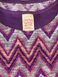 Faded Glory, girls dress, purple tule skirt, gray Chevron pattern top size 10/12