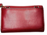 Coach Red Leather Wallet Trifold Shows Wear