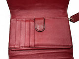 Coach Red Leather Wallet Trifold Shows Wear