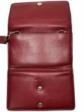 Coach Red Leather Wallet Trifold Shows Wear