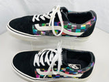 Vans Ward Iridescent Rainbow Checkerboard Shoes Wmns 9