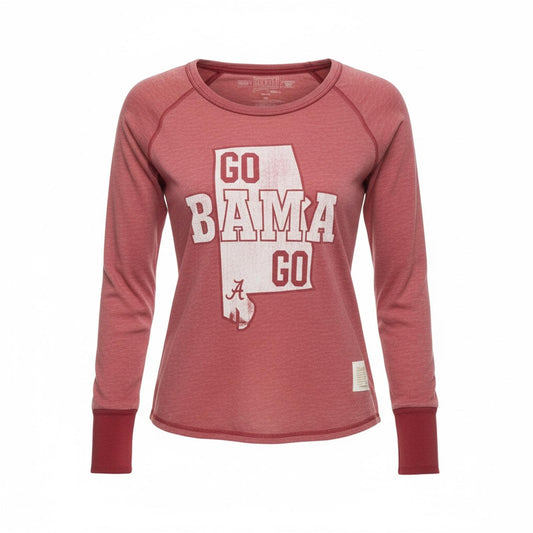 Retro Brand Red Long Sleeve Alabama Graphic Tee Ladies S