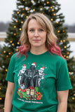 Star Wars Christmas Graphic Tee Shirt Darth Vader GREEN Adult 2X