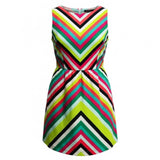 NWT! Crown & Ivy Dress Multicolor Chevron Stripes Ladies 8