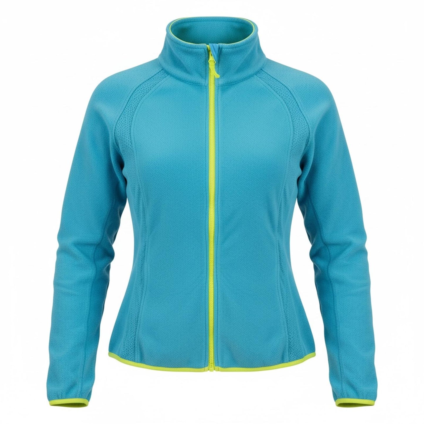 Xersion Neon and Blue Lightweight full Zip Fleece Jacket Ladies S