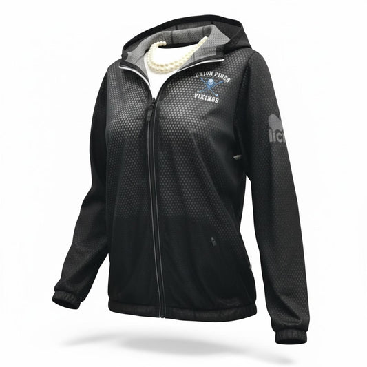 Union Pines Golf Adidas Light Weight Golf Full Zip Hooded Jacket Black Ladies M