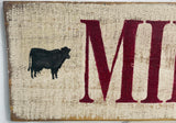 Handmade Wooden MILK & CREAM Rustic Farm Decor 30.5" x 6"