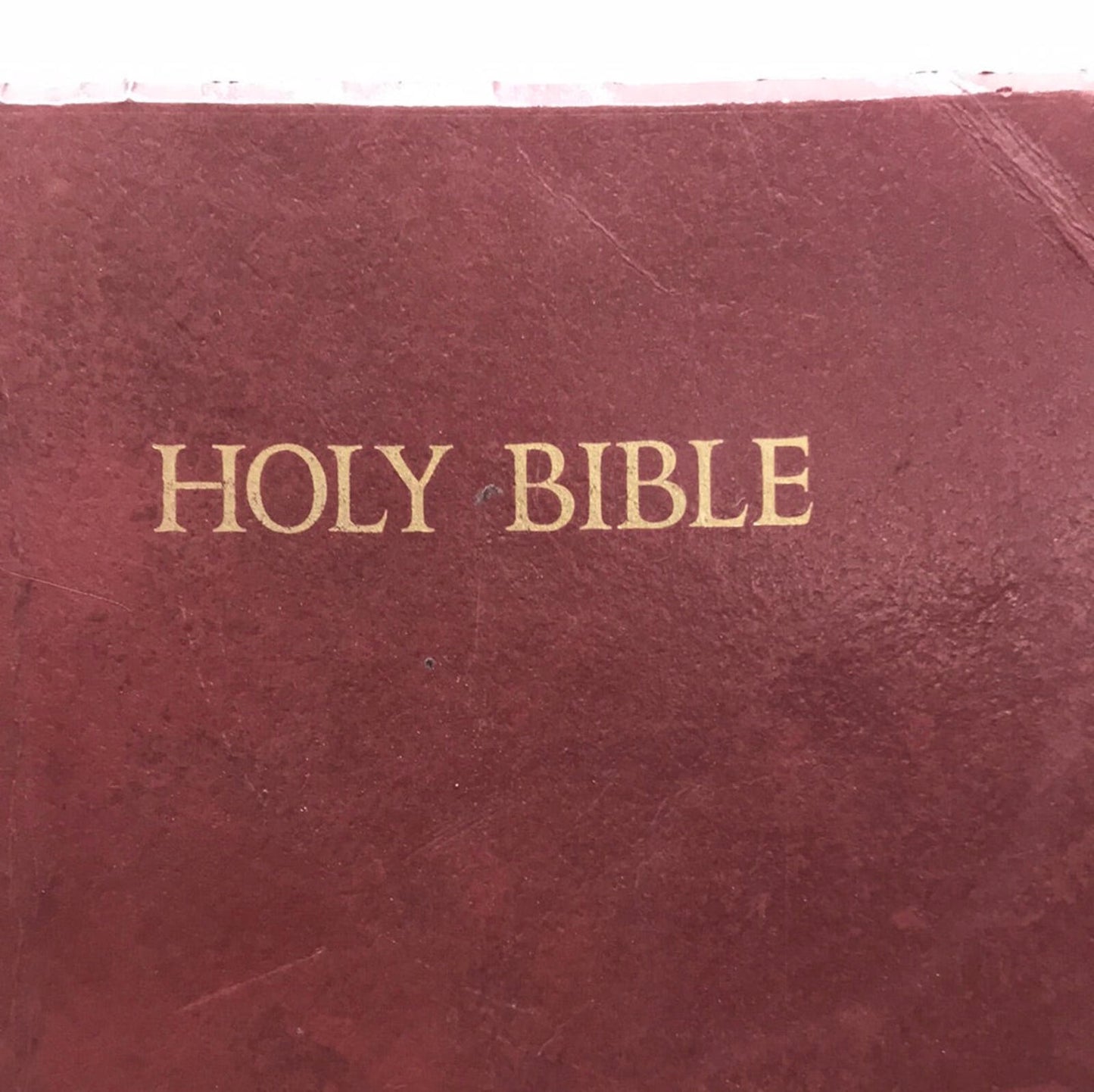 Vintage Holy Bible with Red Cover