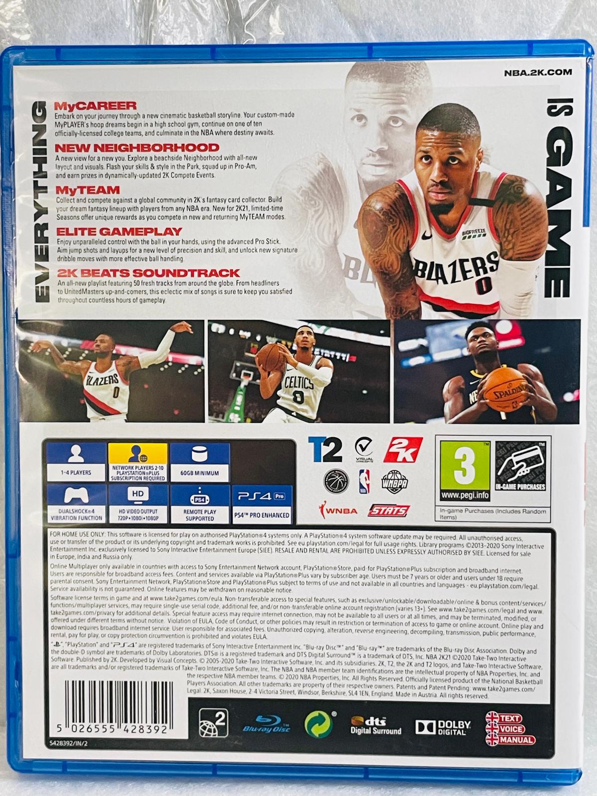 PlayStationPS4 Game NBA 2K21