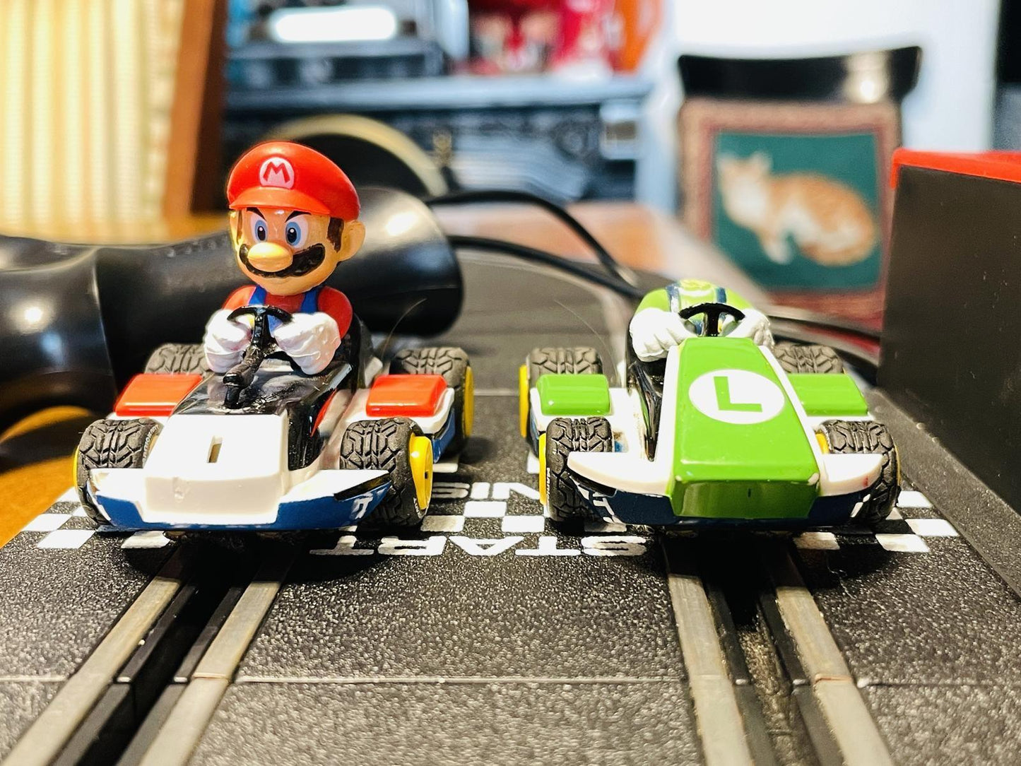 Carrera Mario Kart Racing System Slot Car Set 141 ft Track Tested Missing Parts