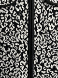 Chico's Black / White Zip Up 4 Pocket Vest Ladies M; Chico's Size 1