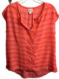 Stylus Sheer Coral / White Sleeveless Shirt Ladies S
