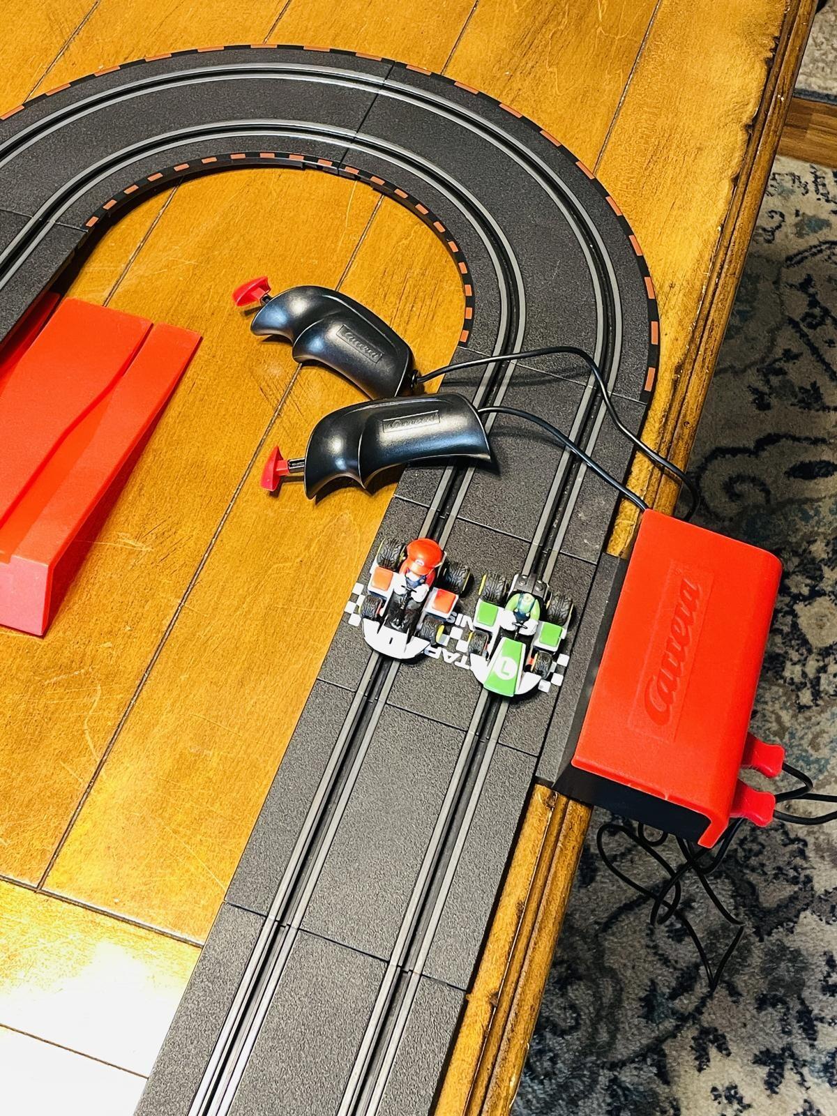 Carrera Mario Kart Racing System Slot Car Set 141 ft Track Tested Missing Parts