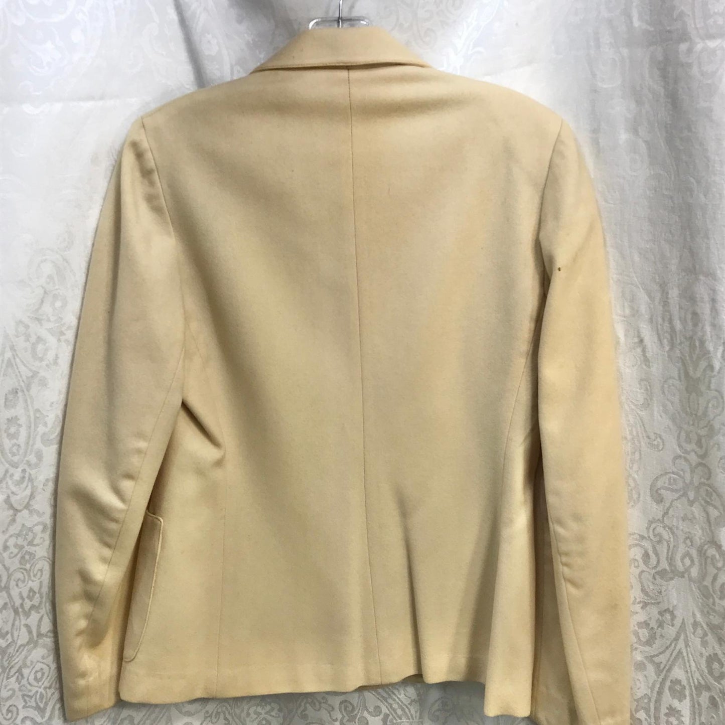 Vintage Duke University Cream Wool Blazer Jacket 1961 Moth Holes Adult SMALL