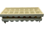 Vintage Ice Cube Tray 2 Pc Set Lot Ivory Textured