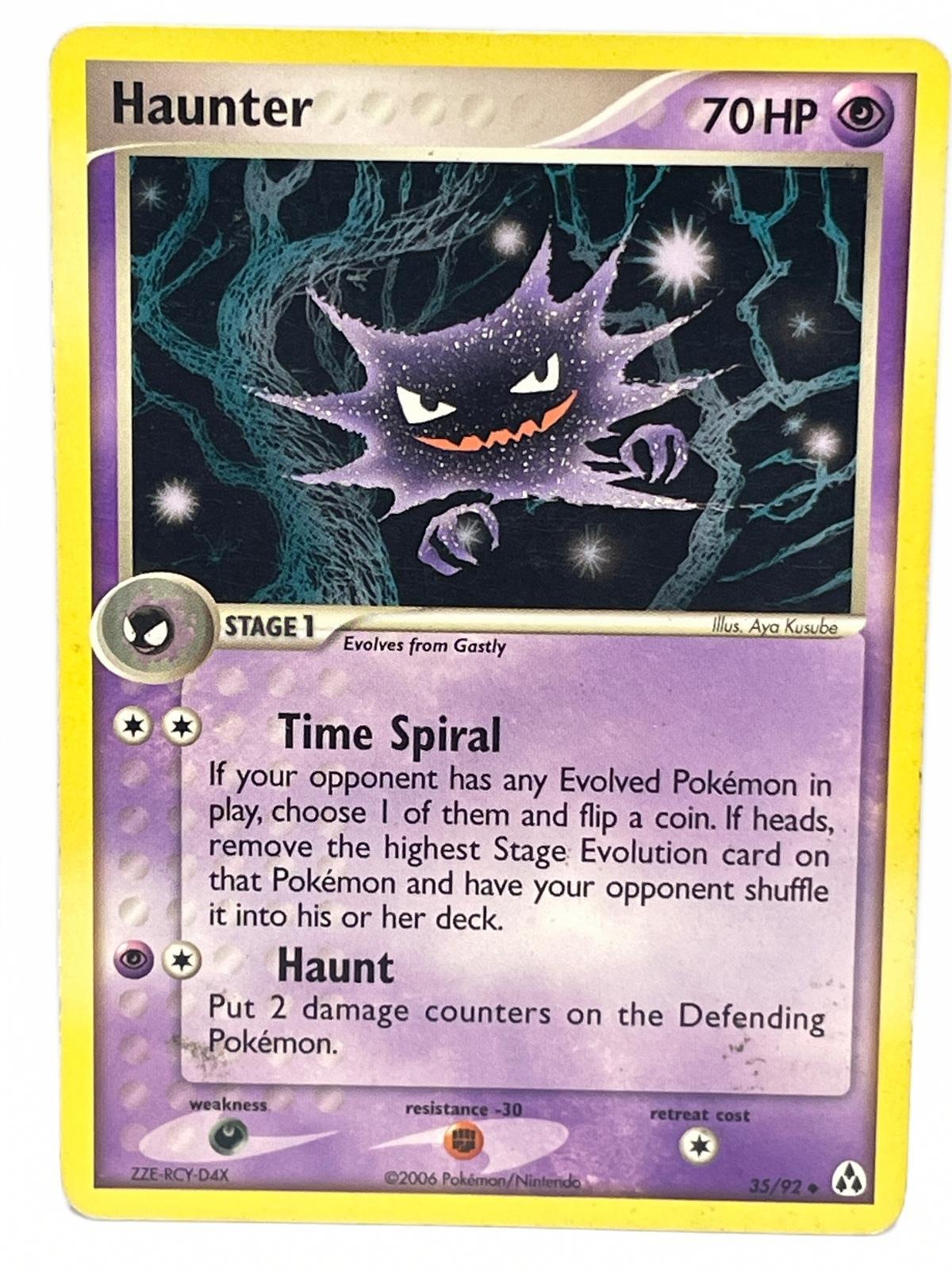 Pokemon Haunter Stage 1 Psychic Trading Card 70 HP Uncommon 35/92
