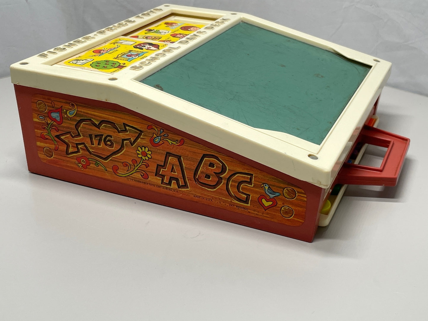 Vintage 1972 Fisher-Price School Days Desk Educational Toy