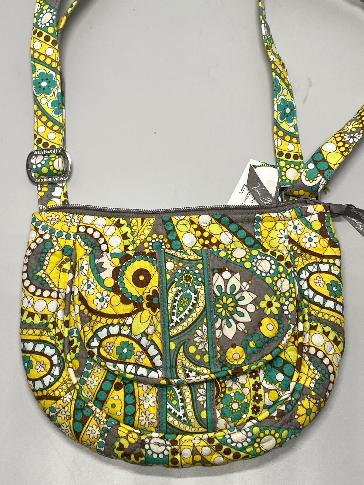 Vera Bradley Lizzy Crossbody Bag in Lemon Parfait Pattern NWT