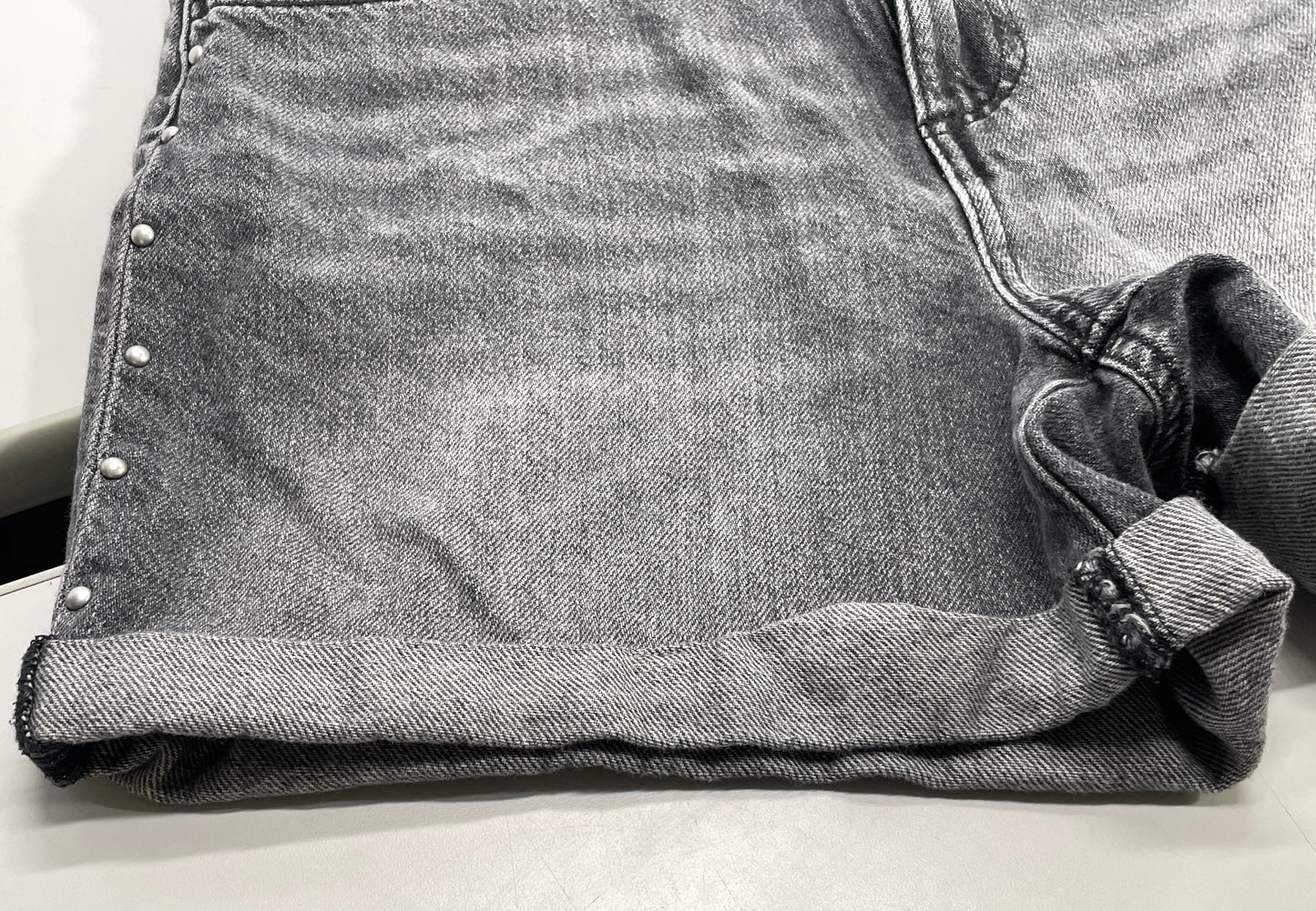 SO Girls Gray Denim Shorts with Silver Studs Girls Size 16