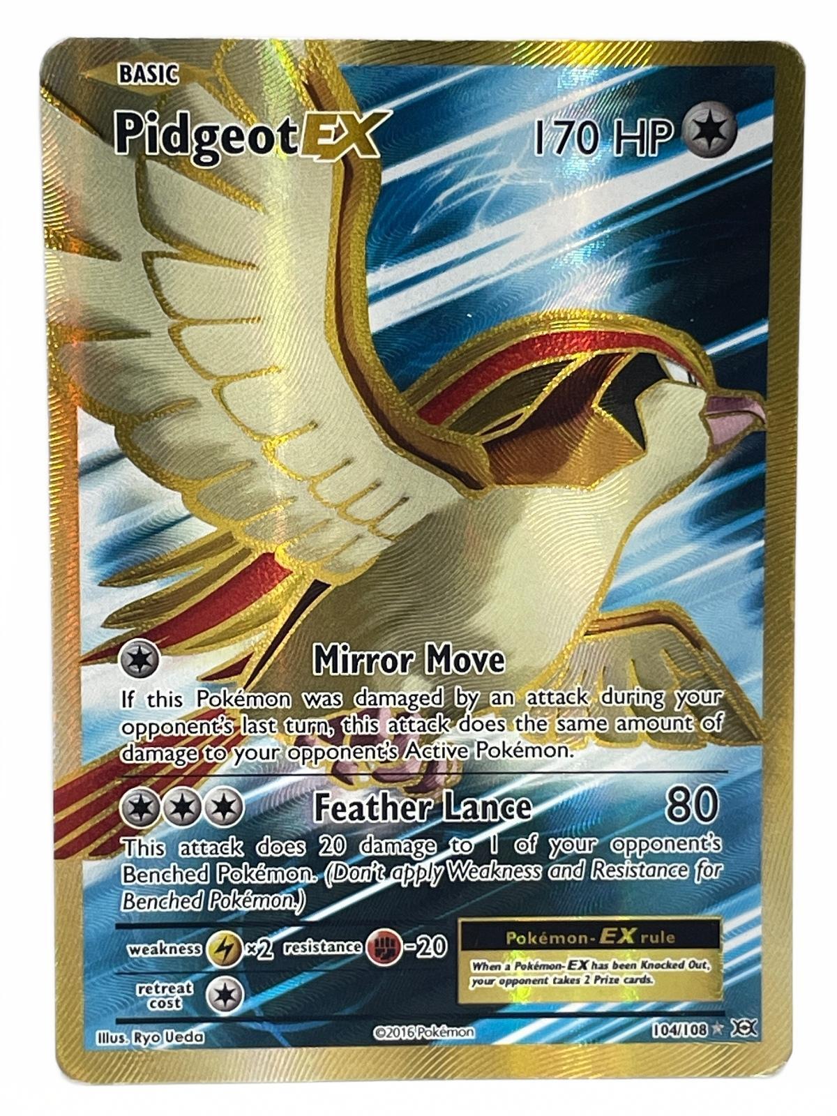 Pidgeot EX Full Art Pokémon Card XY Evolutions Set 104/108