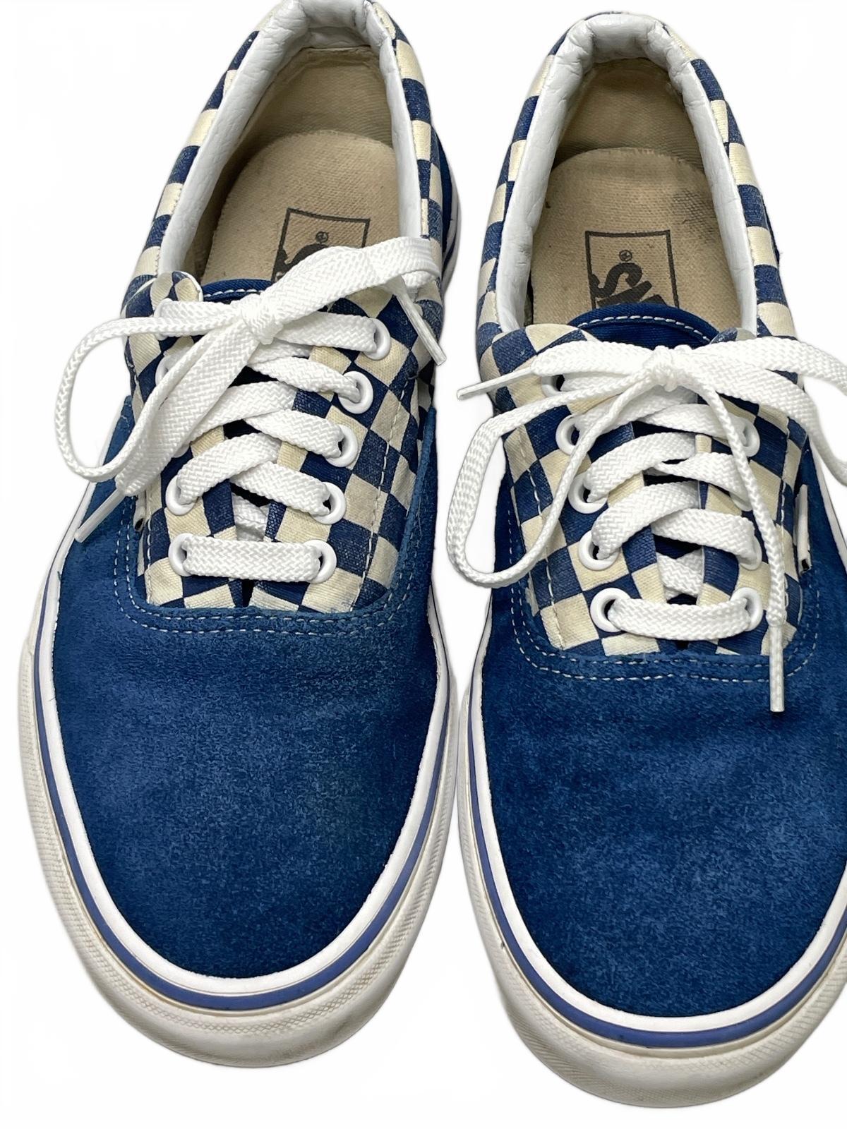 Vans Checkerboard Blue Suede Sneakers Unisex Mens 9 Ladies 10.5