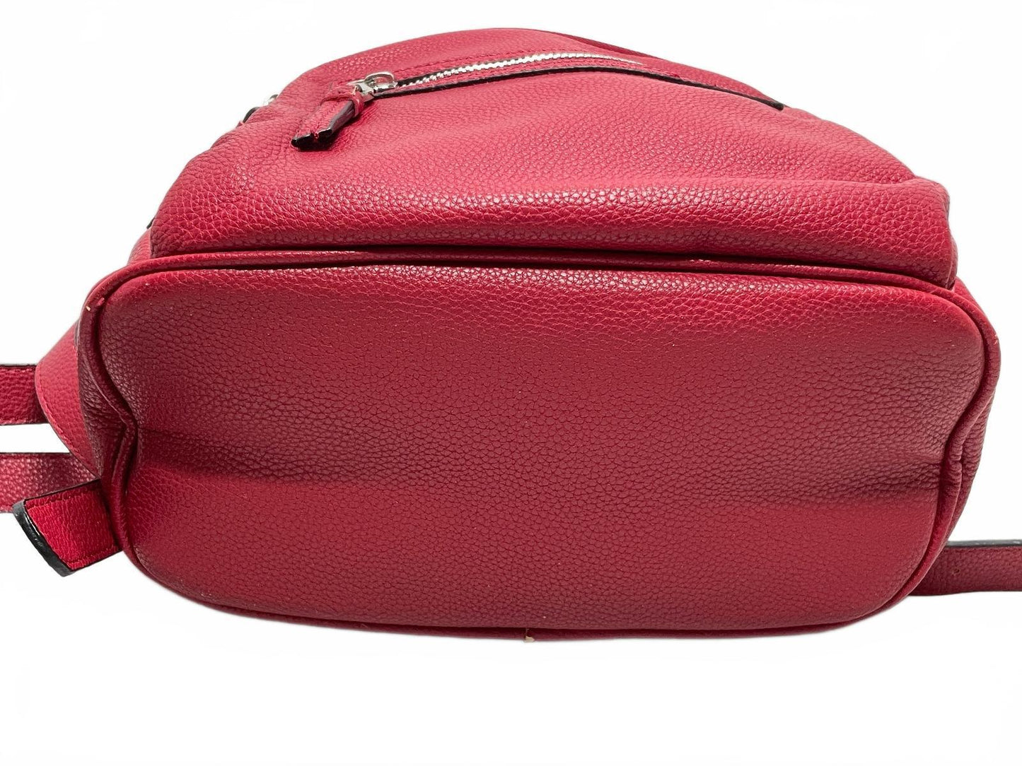 Dana Buchman Red Leather Backpack Has Picking 13" x 10" x 4"