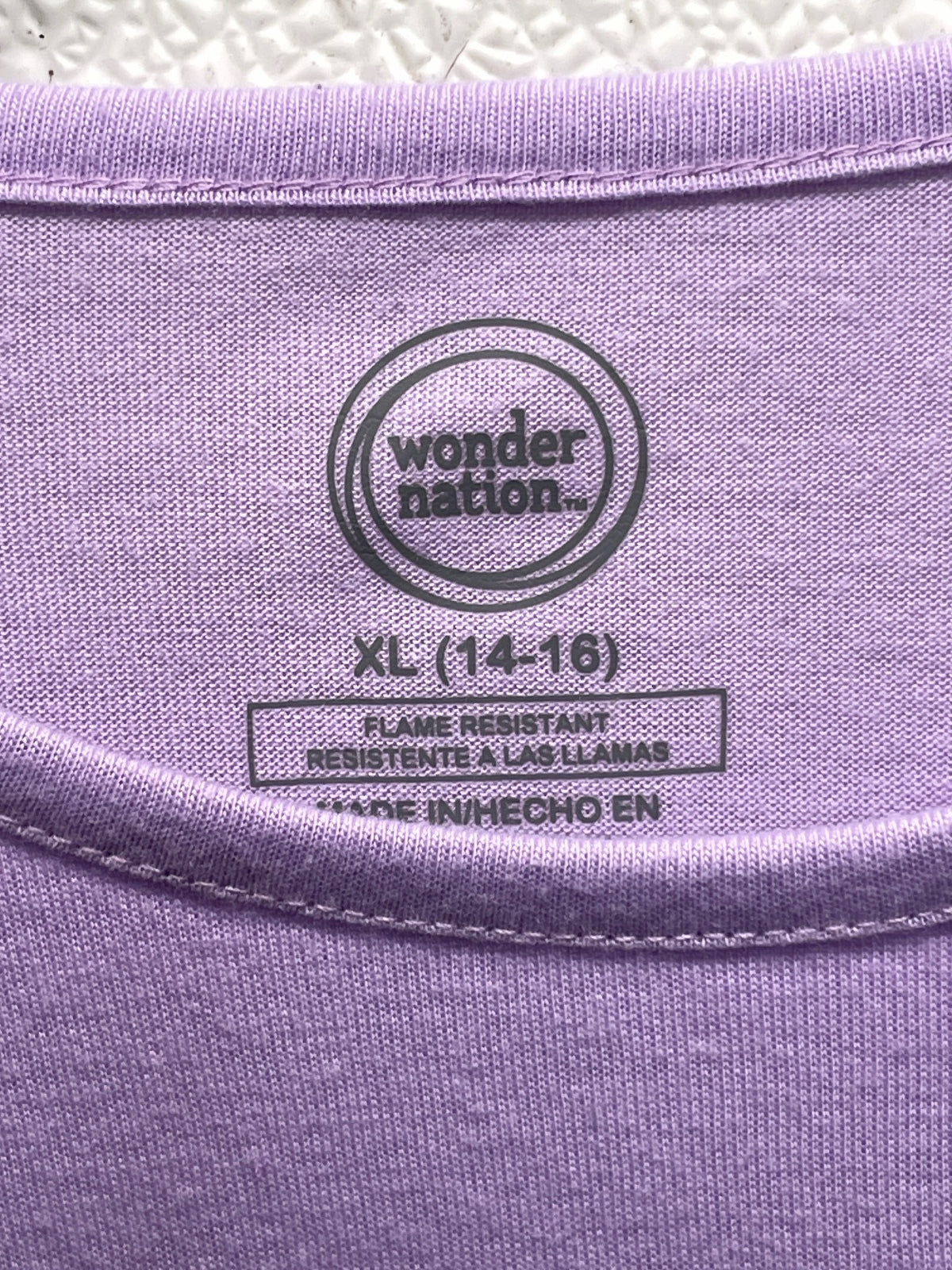 Wonder Nation Purple Long Sleeve Butterfly Graphic Shirt Girls XL (14-16)