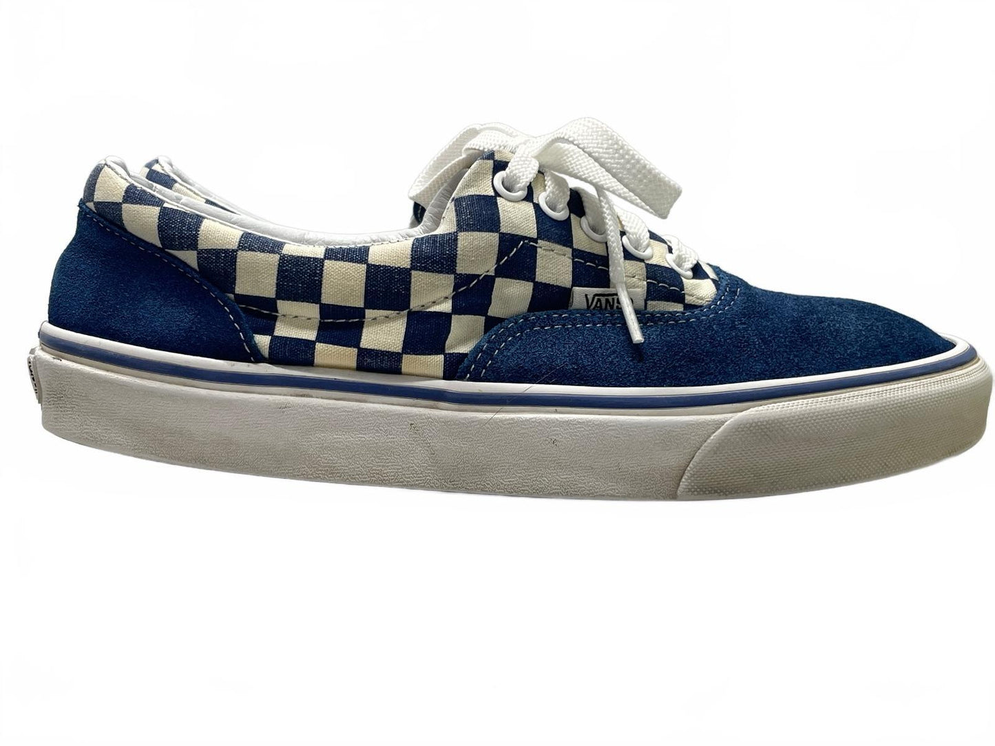 Vans Checkerboard Blue Suede Sneakers Unisex Mens 9 Ladies 10.5
