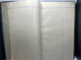 Vintage Ledger Book 13" x 8" Leather Bound Very Worn