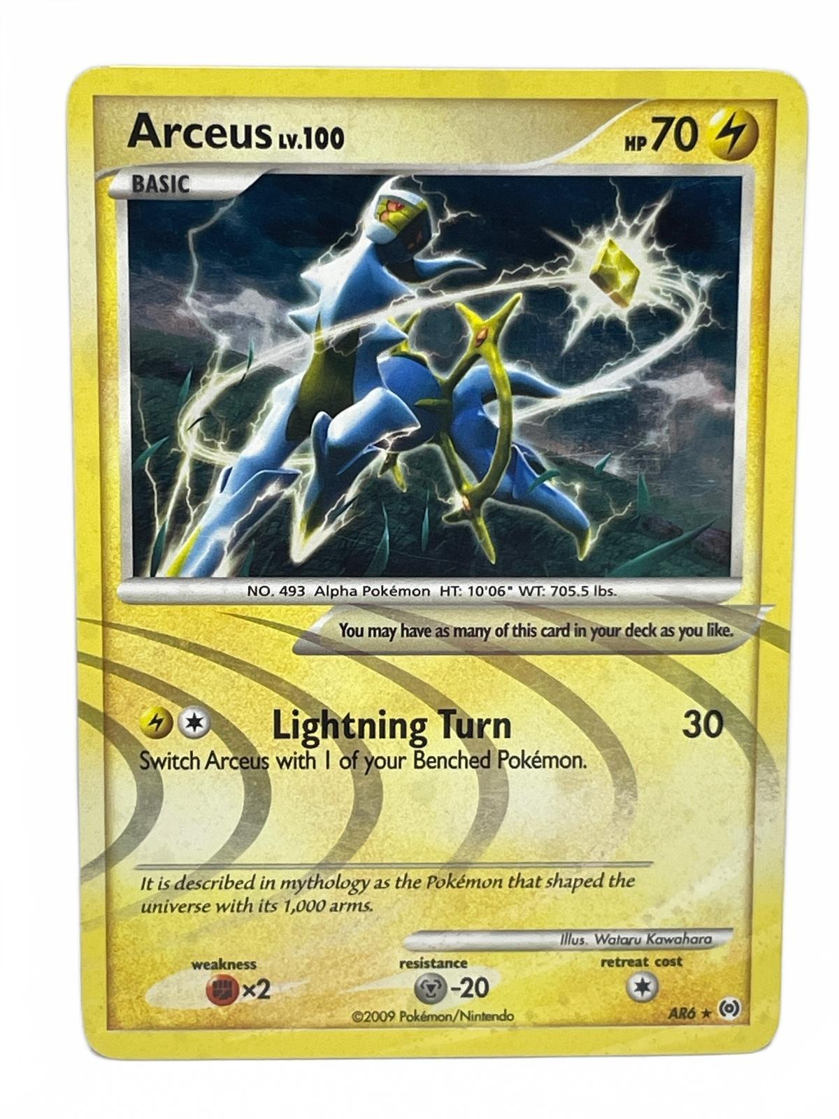 2009 Platinum Arceus Holo Rare Pokémon TCG Card - Lightning Turn 70 HP Basic