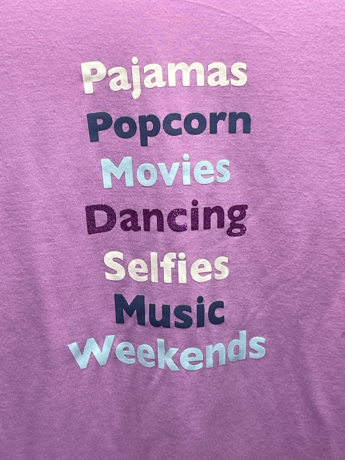 Wonder Nation Girls' Long Sleeve Purple Graphic Shirt XL 14-16