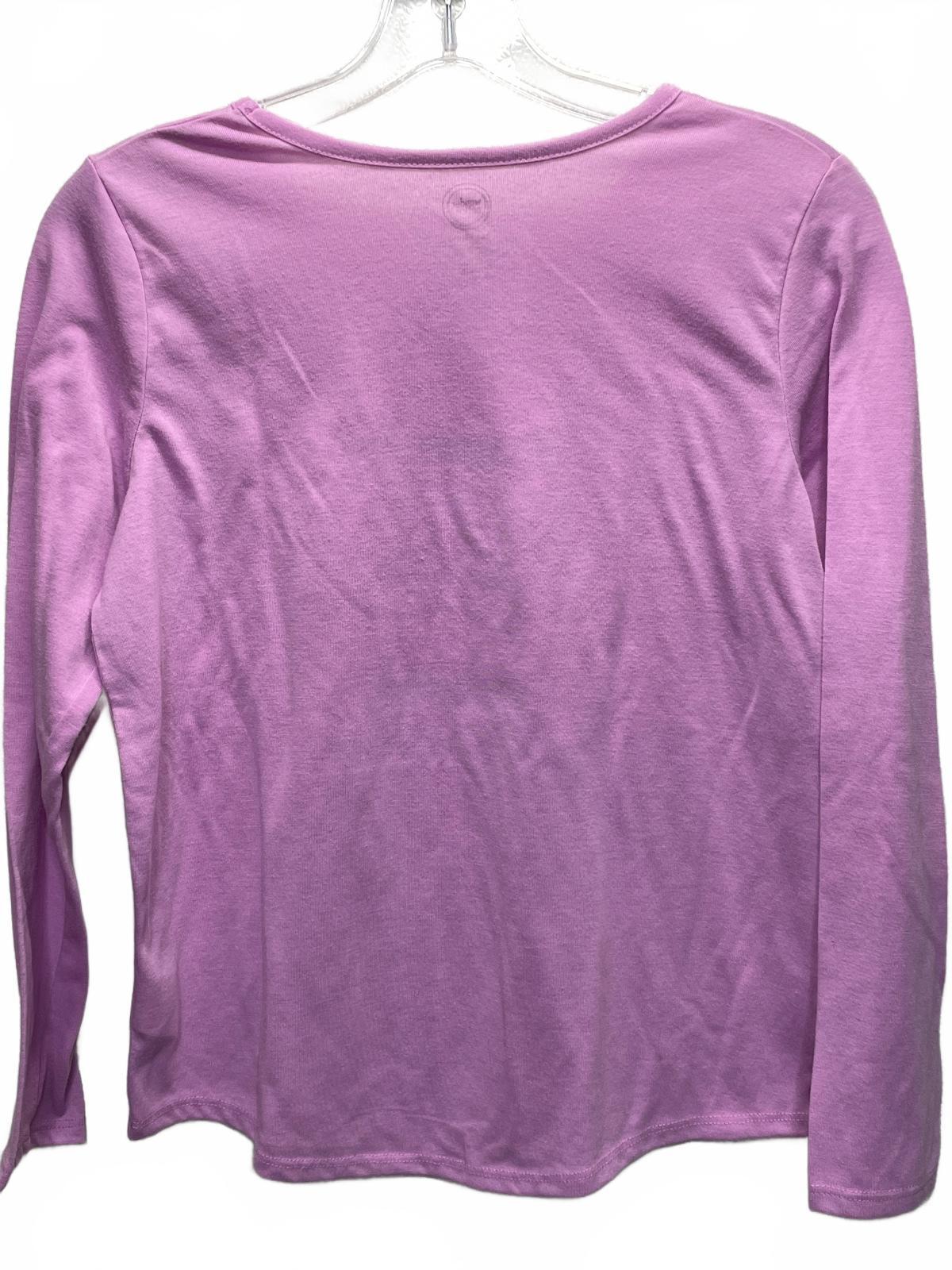 Wonder Nation Girls' Long Sleeve Purple Graphic Shirt XL 14-16