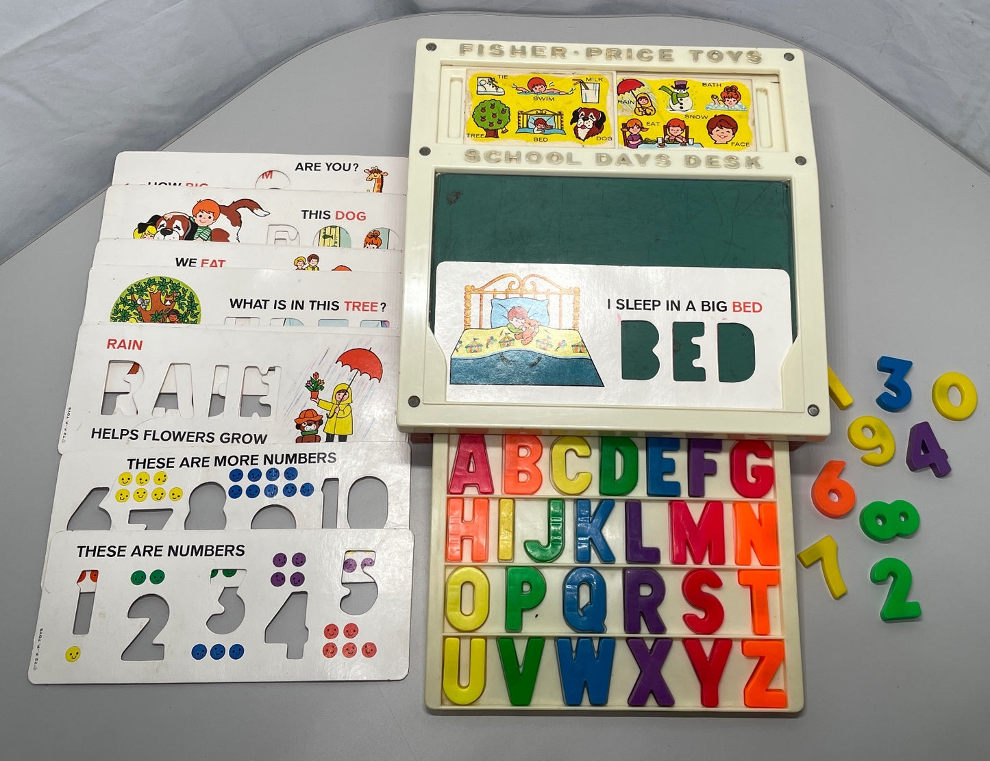 Vintage 1972 Fisher-Price School Days Desk Educational Toy