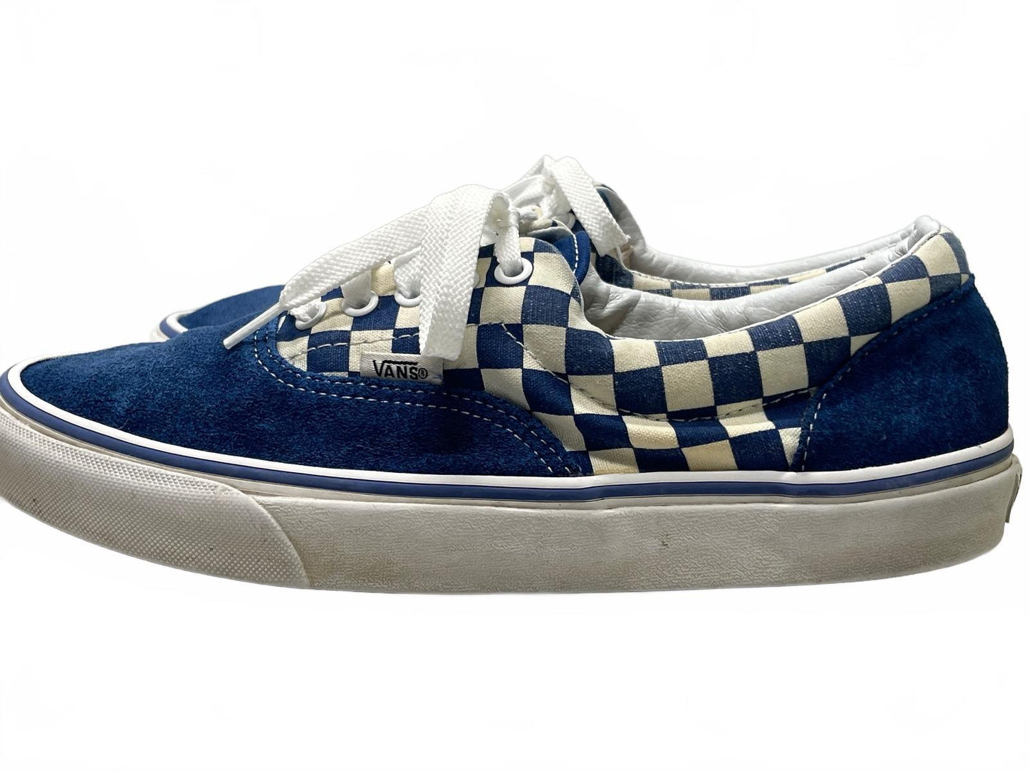 Vans Checkerboard Blue Suede Sneakers Unisex Mens 9 Ladies 10.5