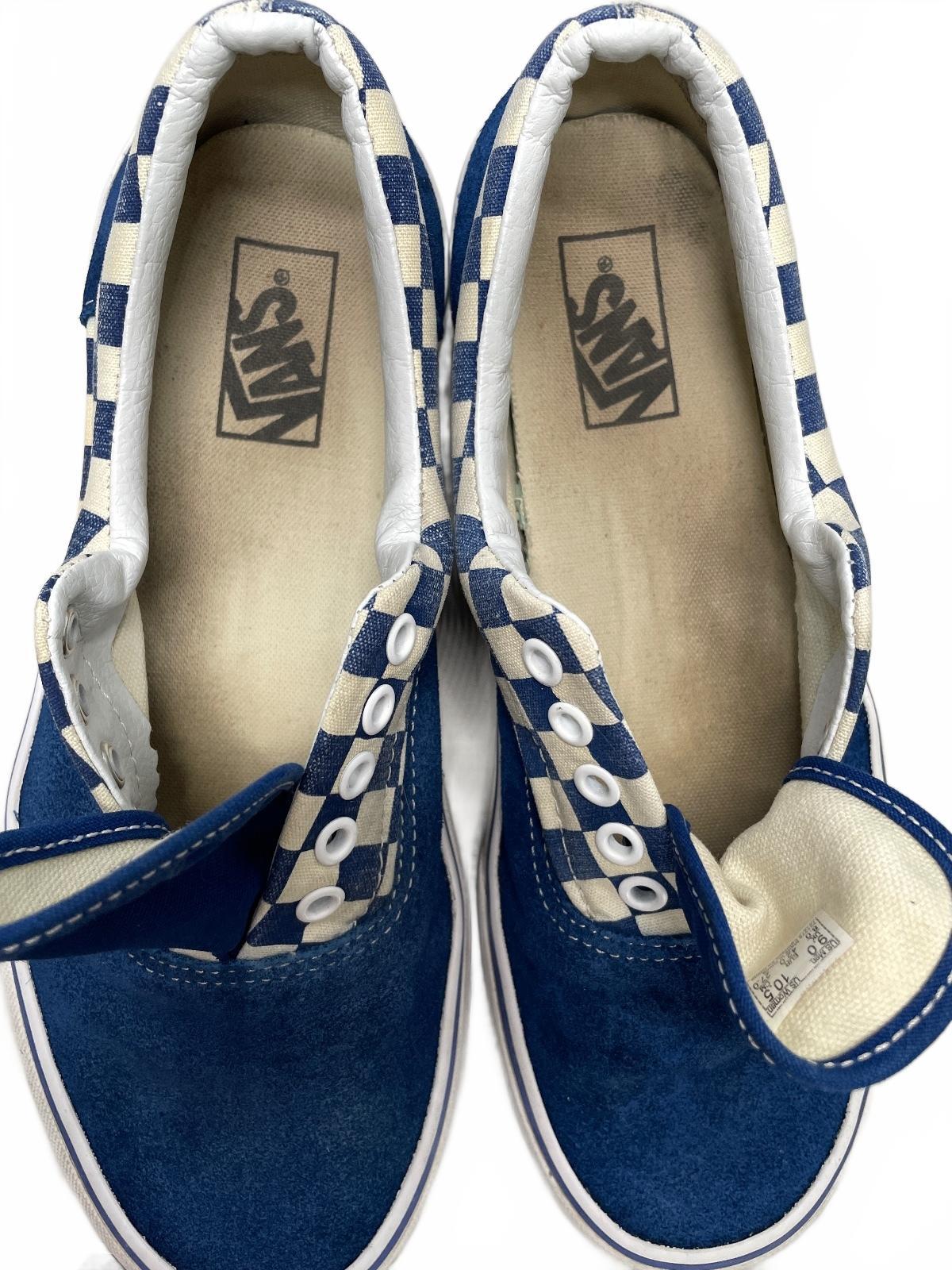 Vans Checkerboard Blue Suede Sneakers Unisex Mens 9 Ladies 10.5
