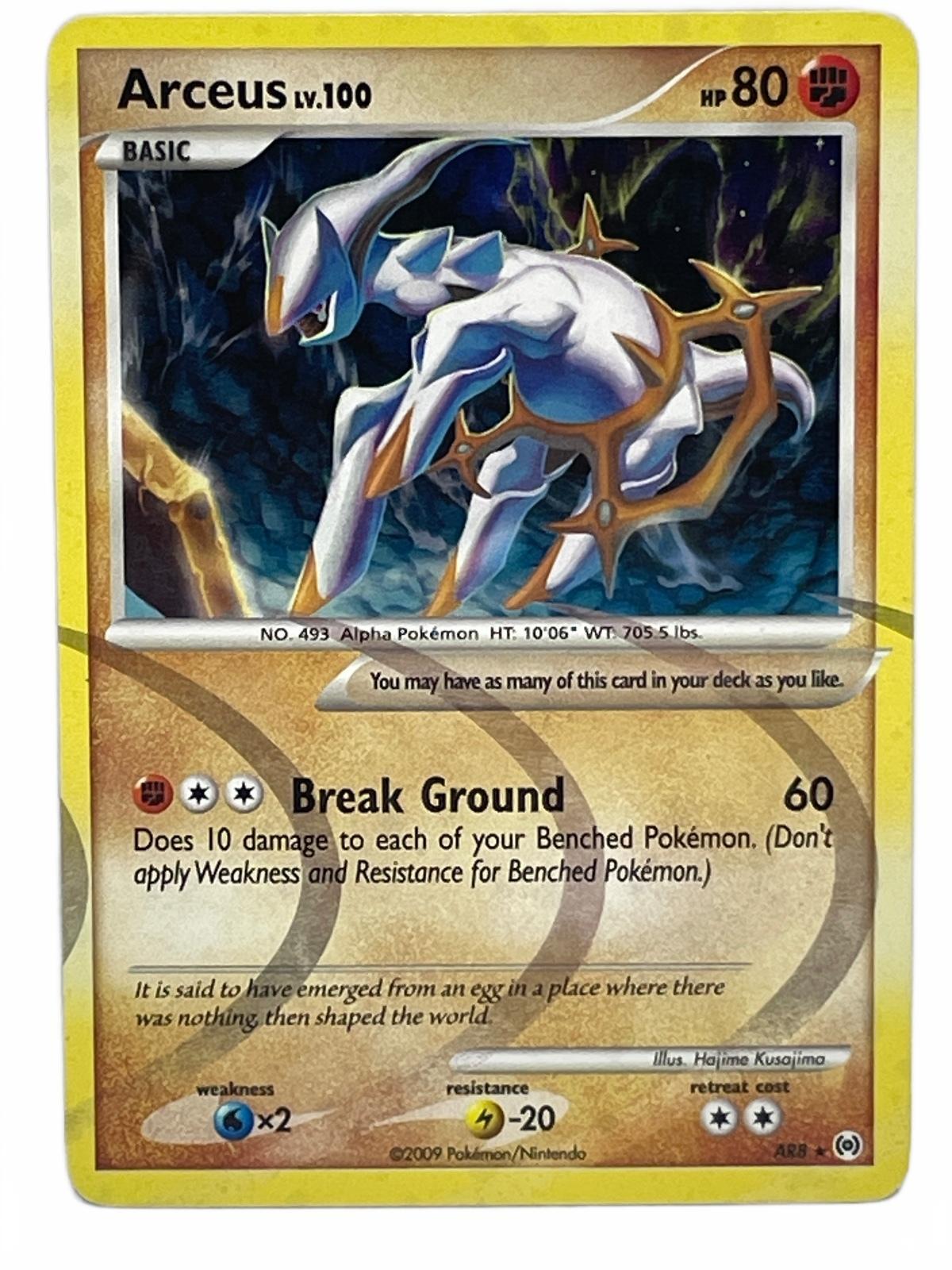 Arceus LV.100 Fighting-Type Pokémon Card AR8 Platinum 2009 Holofoil