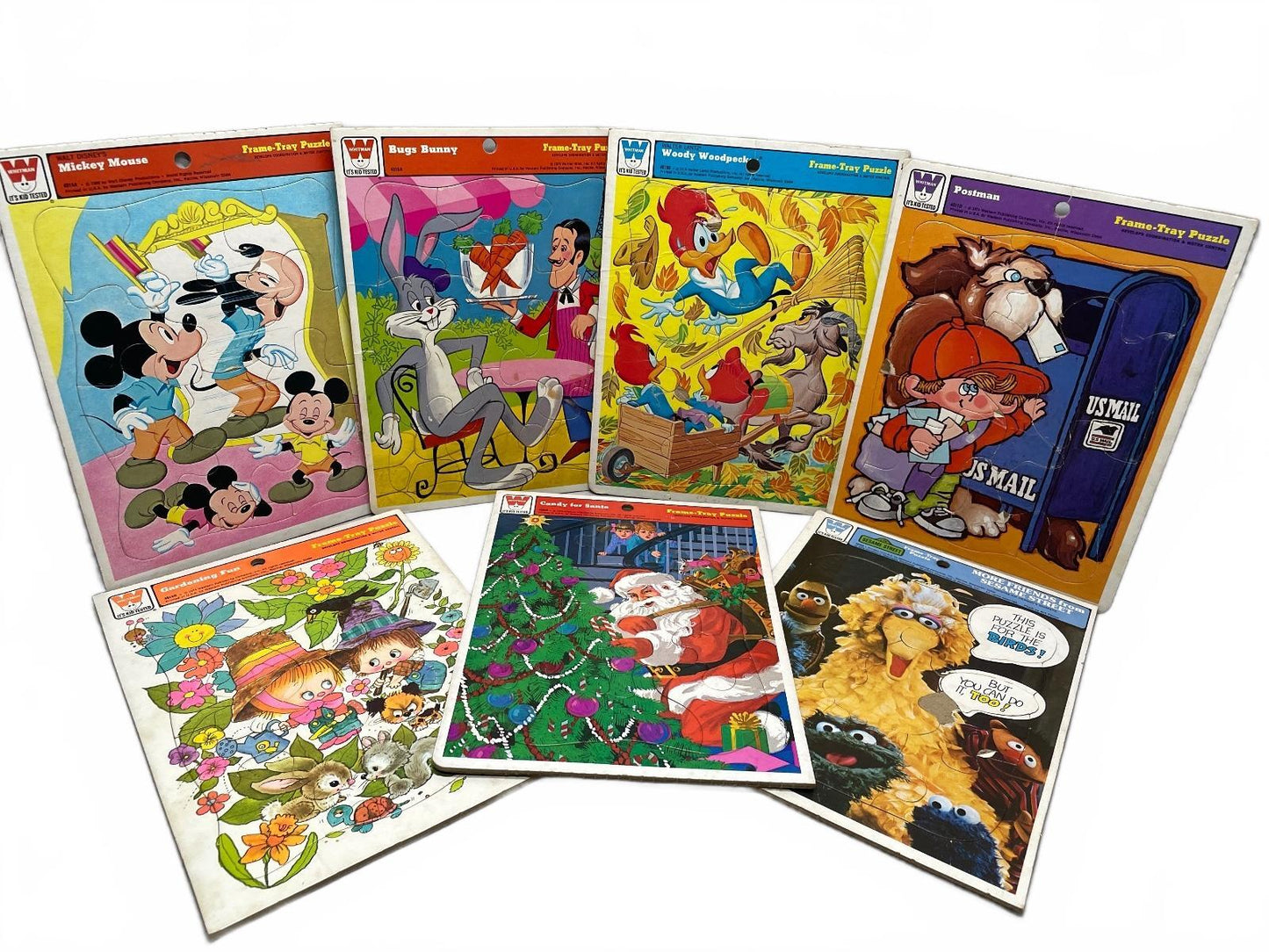 1969 - 1976 Vintage Whitman Frame-Tray Puzzles Set Featuring Mickey Mouse