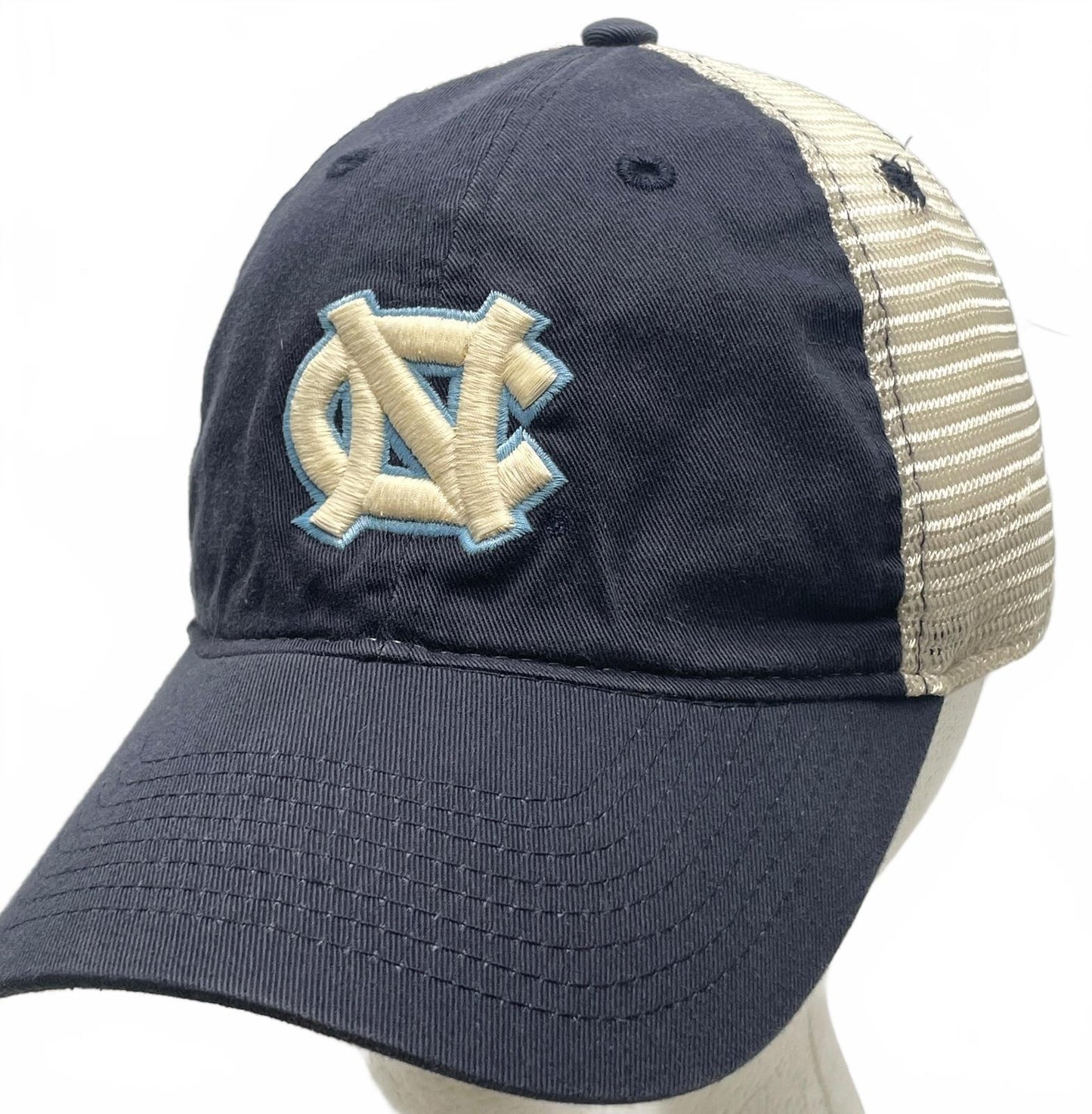 Vintage 1990's Legacy North Carolina Tar Heels Adjustable Mesh Trucker Cap Hat