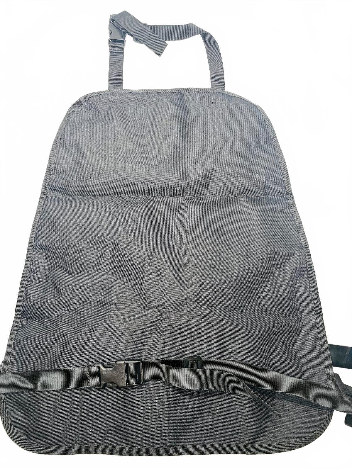 Black Tactical MOLLE Organizer Panel with Adjustable Straps and Storage Pouches