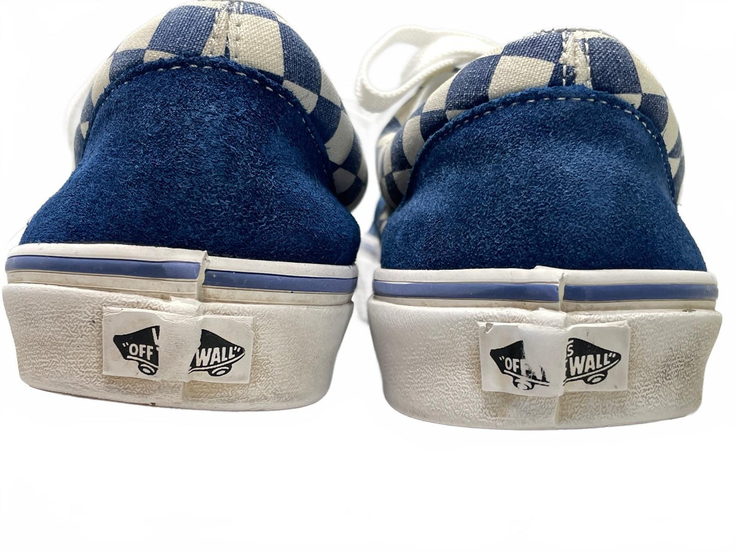 Vans Checkerboard Blue Suede Sneakers Unisex Mens 9 Ladies 10.5