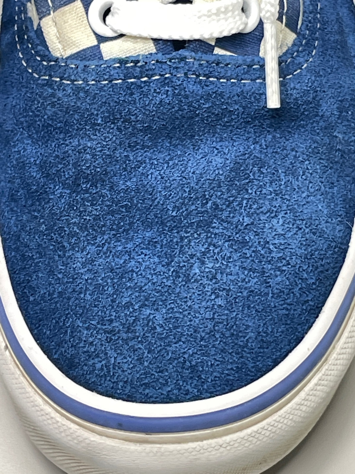 Vans Checkerboard Blue Suede Sneakers Unisex Mens 9 Ladies 10.5
