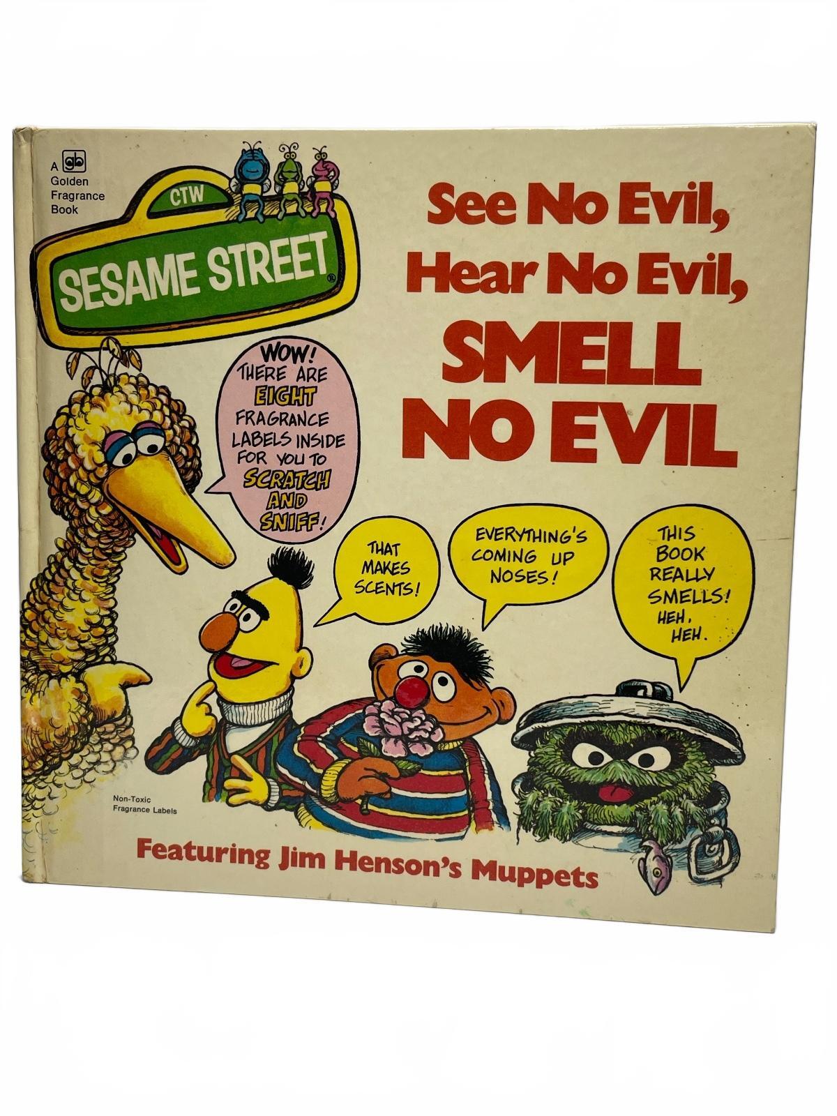 1976 Sesame Street See No Evil, Hear No Evil, Smell No Evil Book Jim Henson