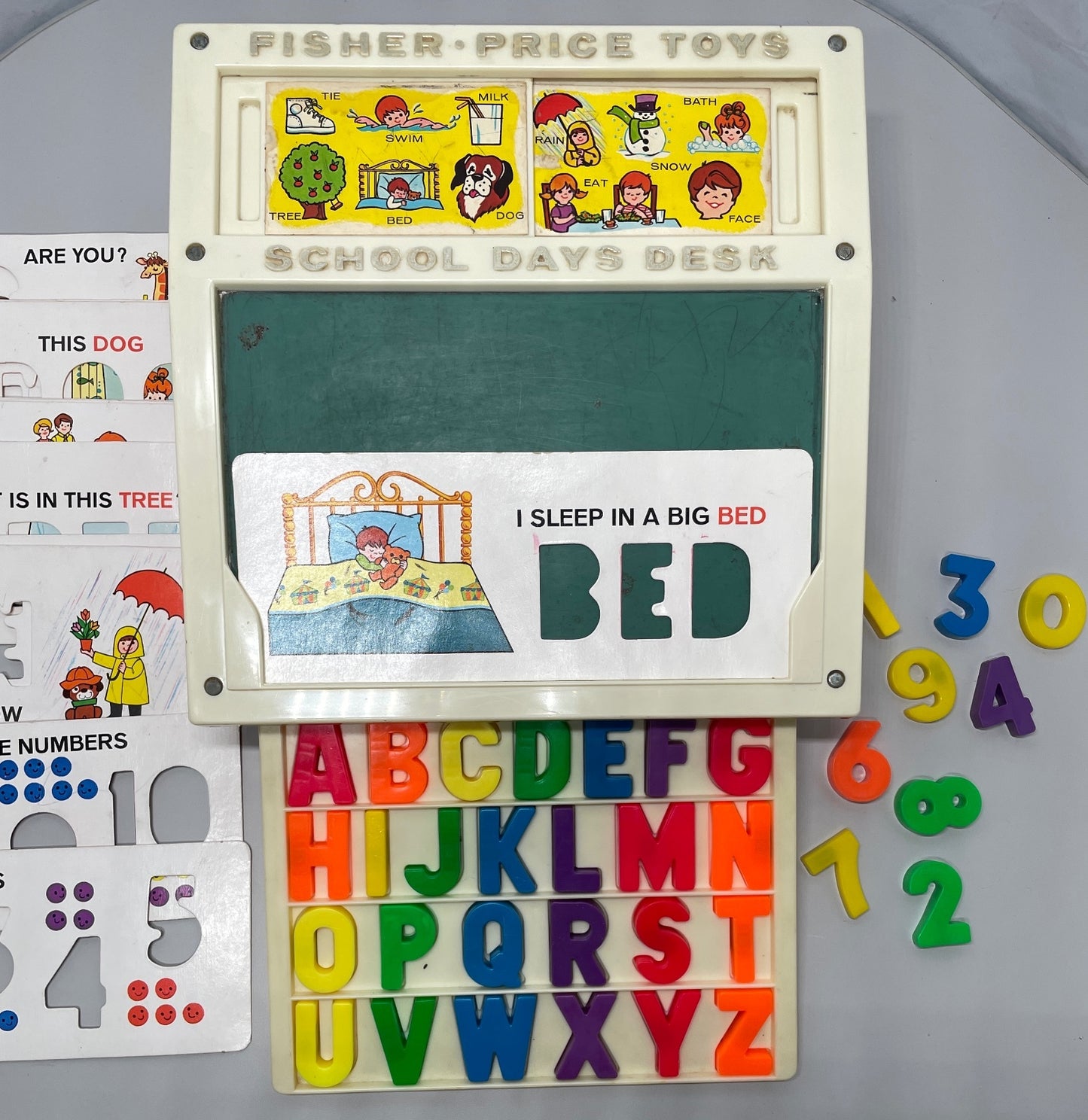 Vintage 1972 Fisher-Price School Days Desk Educational Toy