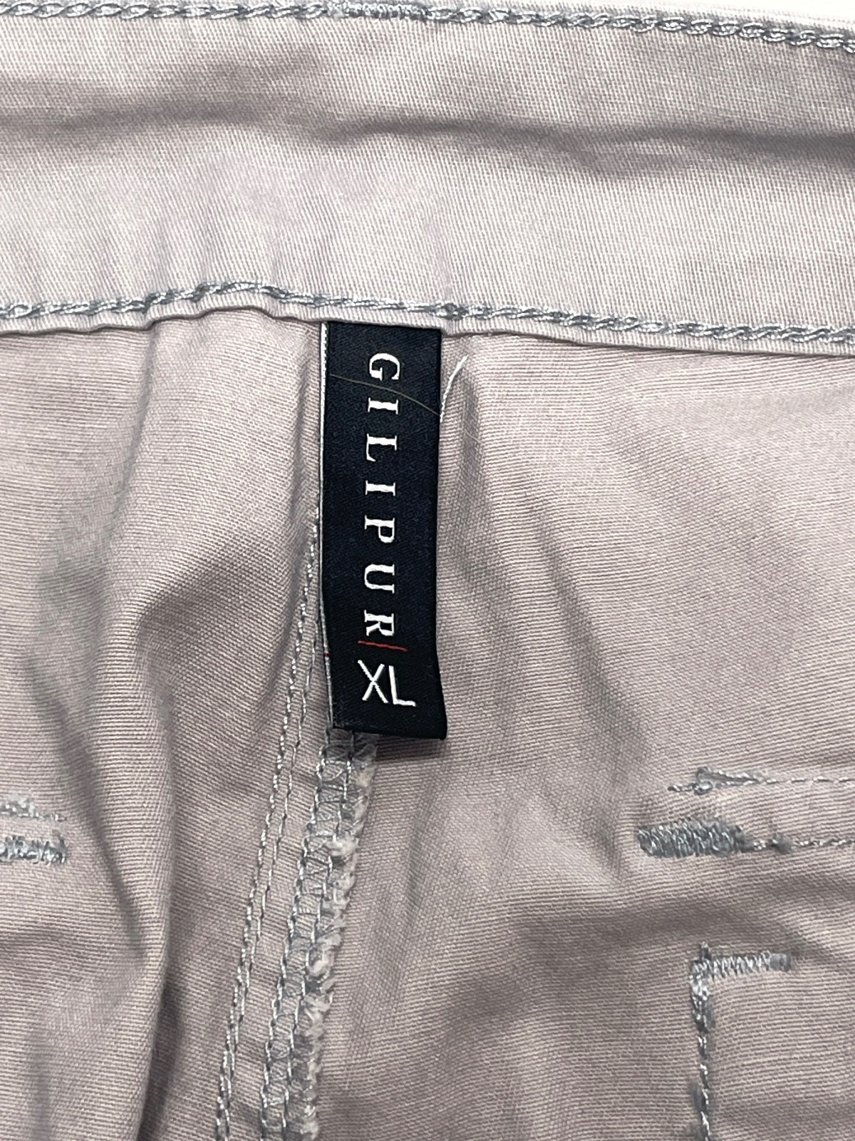 Gilipur Light Gray Cargo Pants XL Cotton Spandex Blend