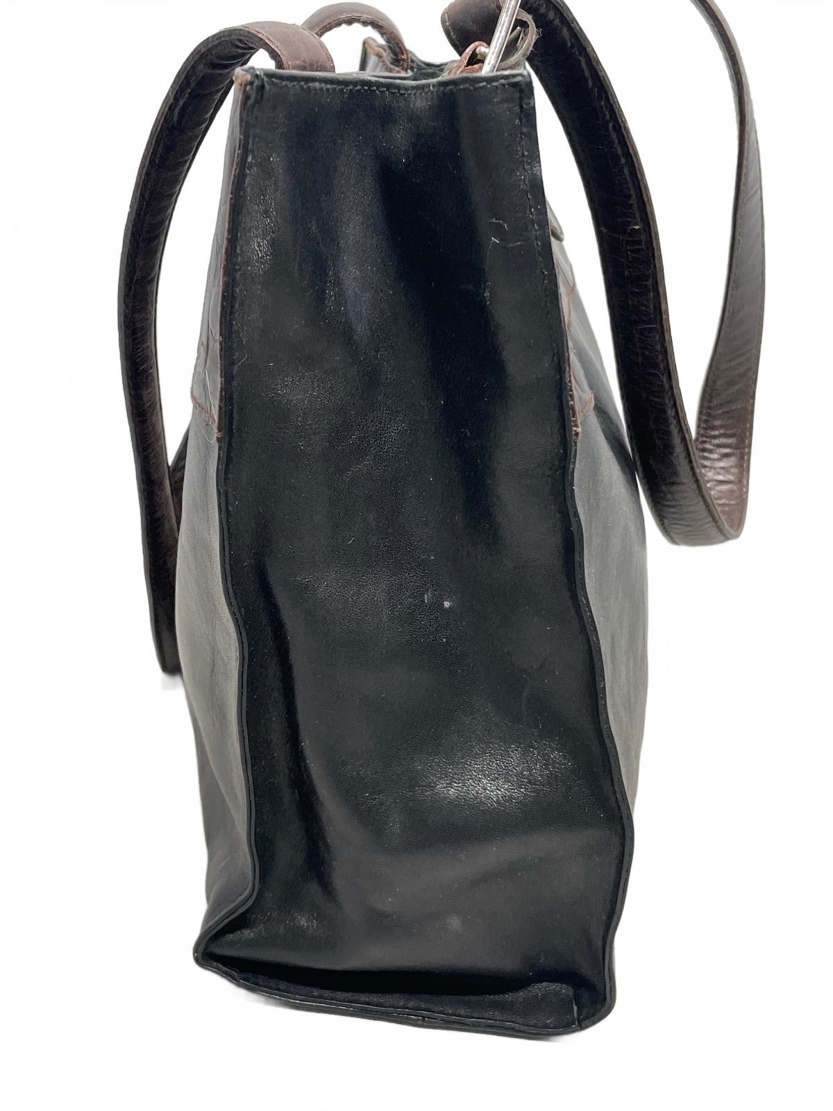Vintage Harold Powell Genuine Leather Tote Bag Made in Italy 11" x 10" x 4"