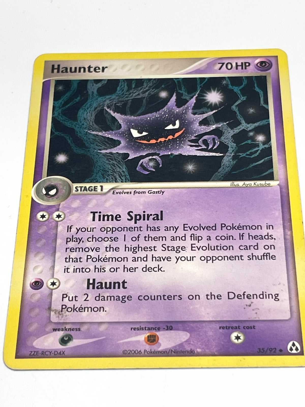 Pokemon Haunter Stage 1 Psychic Trading Card 70 HP Uncommon 35/92